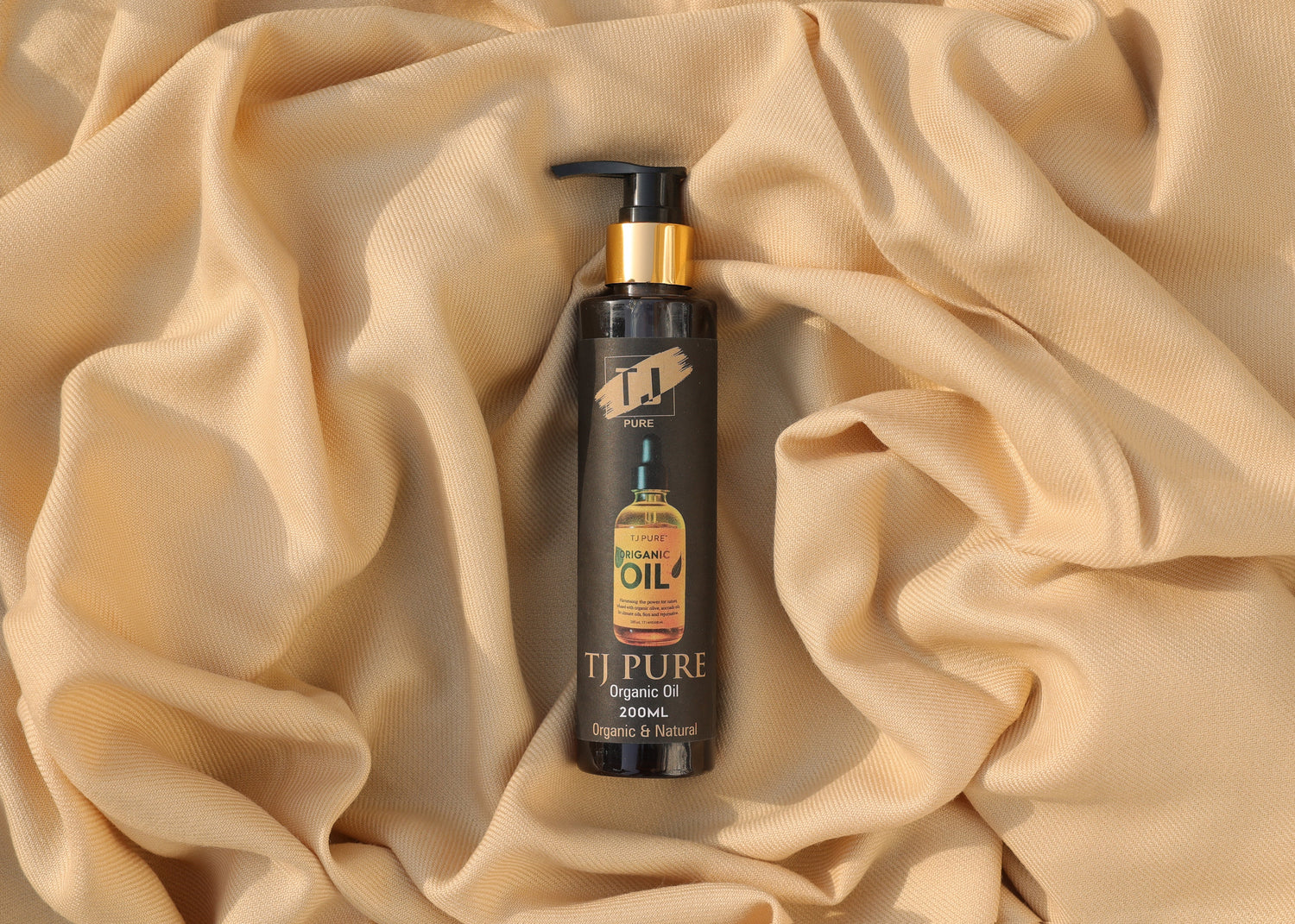 TJ PURE Organic Hair Oil Bottle 200ml